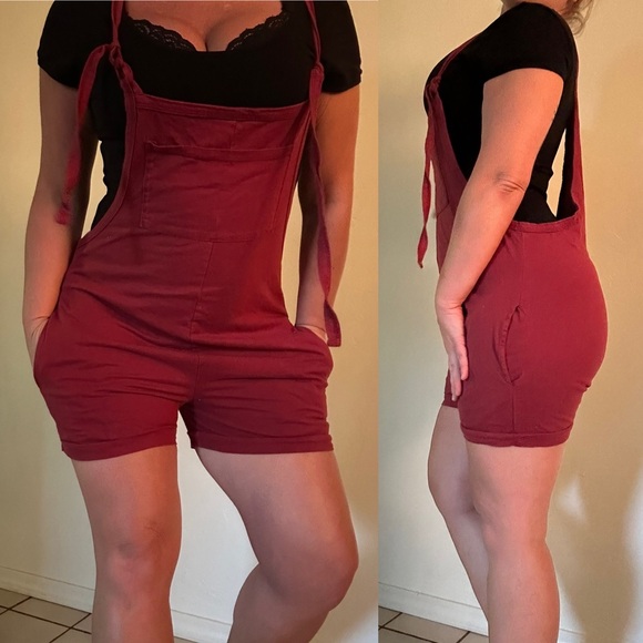 Red Short Overalls - Picture 1 of 10